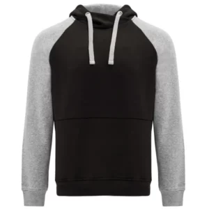 Sudadera Roly SU1058 en Negro/Gris vigoré, vista frontal