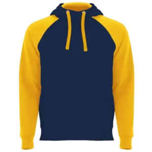 Sudadera Roly SU1058 en Azul cobalto/Amarillo golden, vista frontal