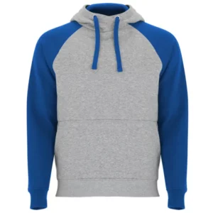 Sudadera Roly SU1058 en Gris vigore/Royal, vista frontal