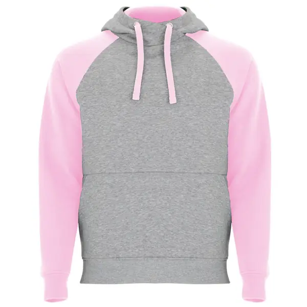 Sudadera Roly BADET SU1058 7 Sudadera Roly SU1058 en Gris vigore/Rosa claro, vista frontal