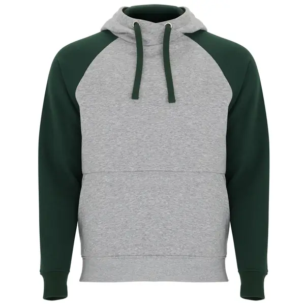 Sudadera Roly BADET SU1058 8 Sudadera Roly SU1058 en Gris vigore/Verde botella, vista frontal