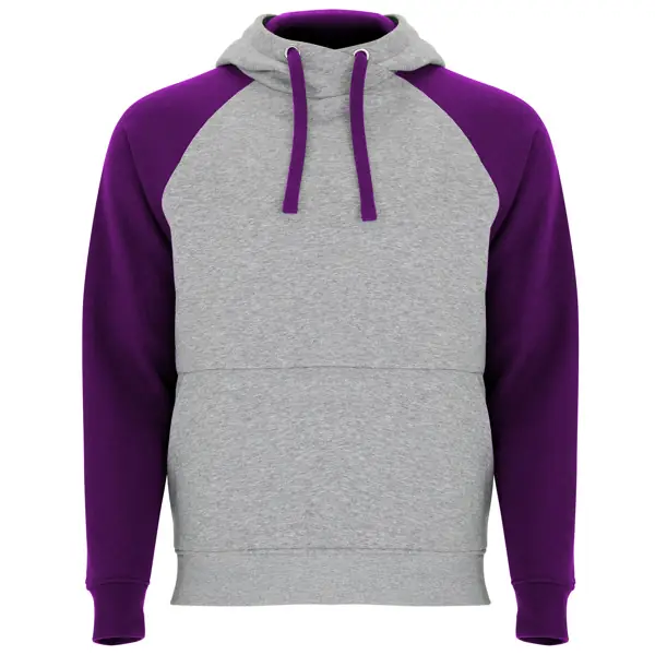Sudadera Roly BADET SU1058 11 Sudadera Roly SU1058 en Gris vigore/Purpura, vista frontal
