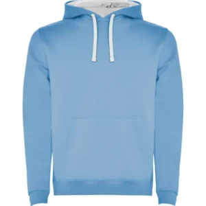 Sudadera Roly SU1067 en Celeste/Blanco, vista frontal