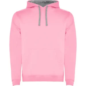 Sudadera Roly SU1067 en Rosa claro/Gris vigore, vista frontal