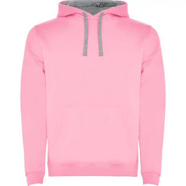 Sudadera Roly URBAN SU1067 32 Sudadera Roly SU1067 en Rosa claro/Gris vigore, vista frontal