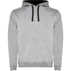 Sudadera Roly SU1067 en Gris vigore/Negro, vista frontal