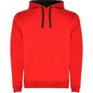 Sudadera Roly SU1067 en Rojo/Negro, vista frontal
