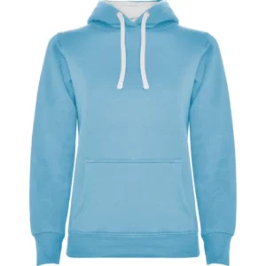 Sudadera Roly SU1068 en Celeste/Blanco, vista frontal