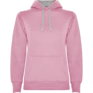 Sudadera Roly SU1068 en Rosa claro/Gris vigore, vista frontal