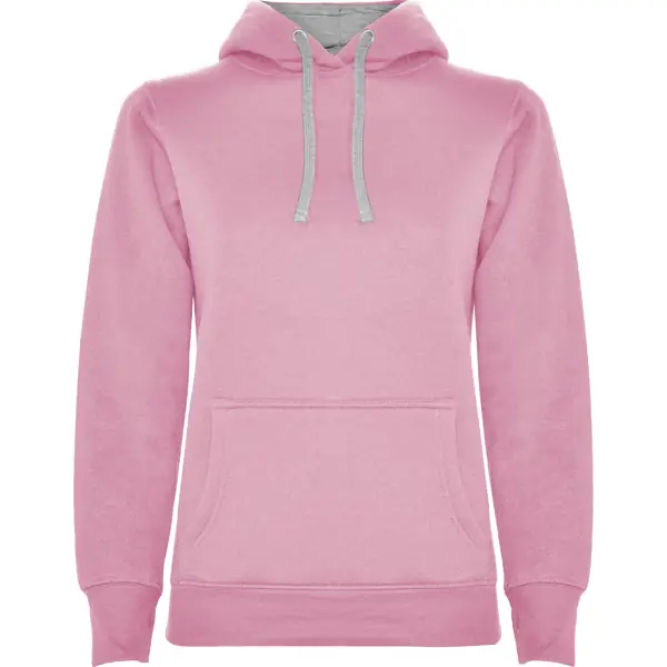 Sudadera Roly URBAN WOMAN SU1068 11 Sudadera Roly SU1068 en Rosa claro/Gris vigore, vista frontal