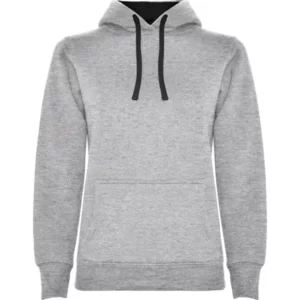 Sudadera Roly SU1068 en Gris vigore/Negro, vista frontal