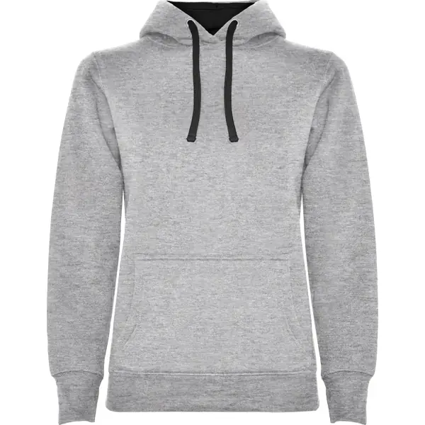Sudadera Roly URBAN WOMAN SU1068 15 Sudadera Roly SU1068 en Gris vigore/Negro, vista frontal