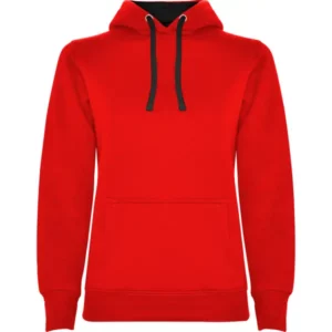 Sudadera Roly SU1068 en Rojo/Negro, vista frontal