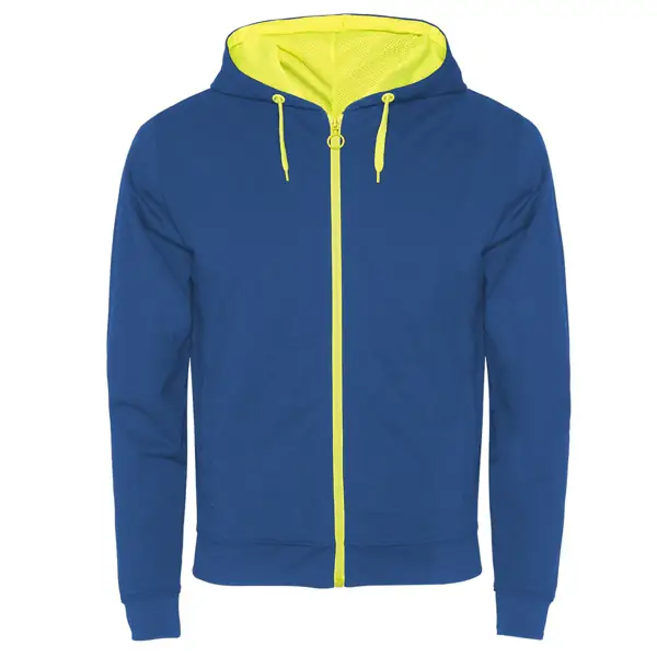 Sudadera Roly FUJI SU1105 5 Sudadera Roly SU1105 en Royal/Amarillo fluor, vista frontal