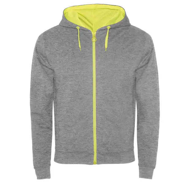 Sudadera Roly FUJI SU1105 7 Sudadera Roly SU1105 en Gris/Amarillo fluor, vista frontal