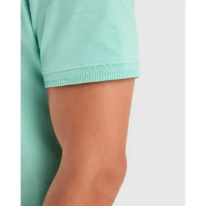 Polo Roly WOS en verde menta, detalle de la manga