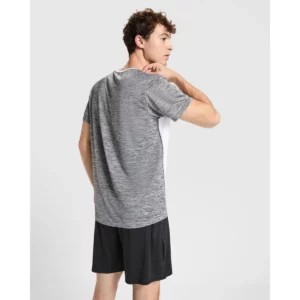 Camiseta técnica de manga corta para hombre Roly ZOLDER, color blanco/negro vigoré