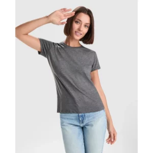 Camiseta de manga corta para mujer Roly FOX WOMAN, color negro vigoré