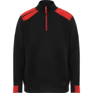 Sudadera Roly SU8413 en Negro/Rojo, vista frontal
