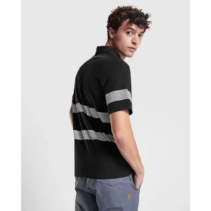 Polo Roly FORAN en negro, vista trasera con modelo