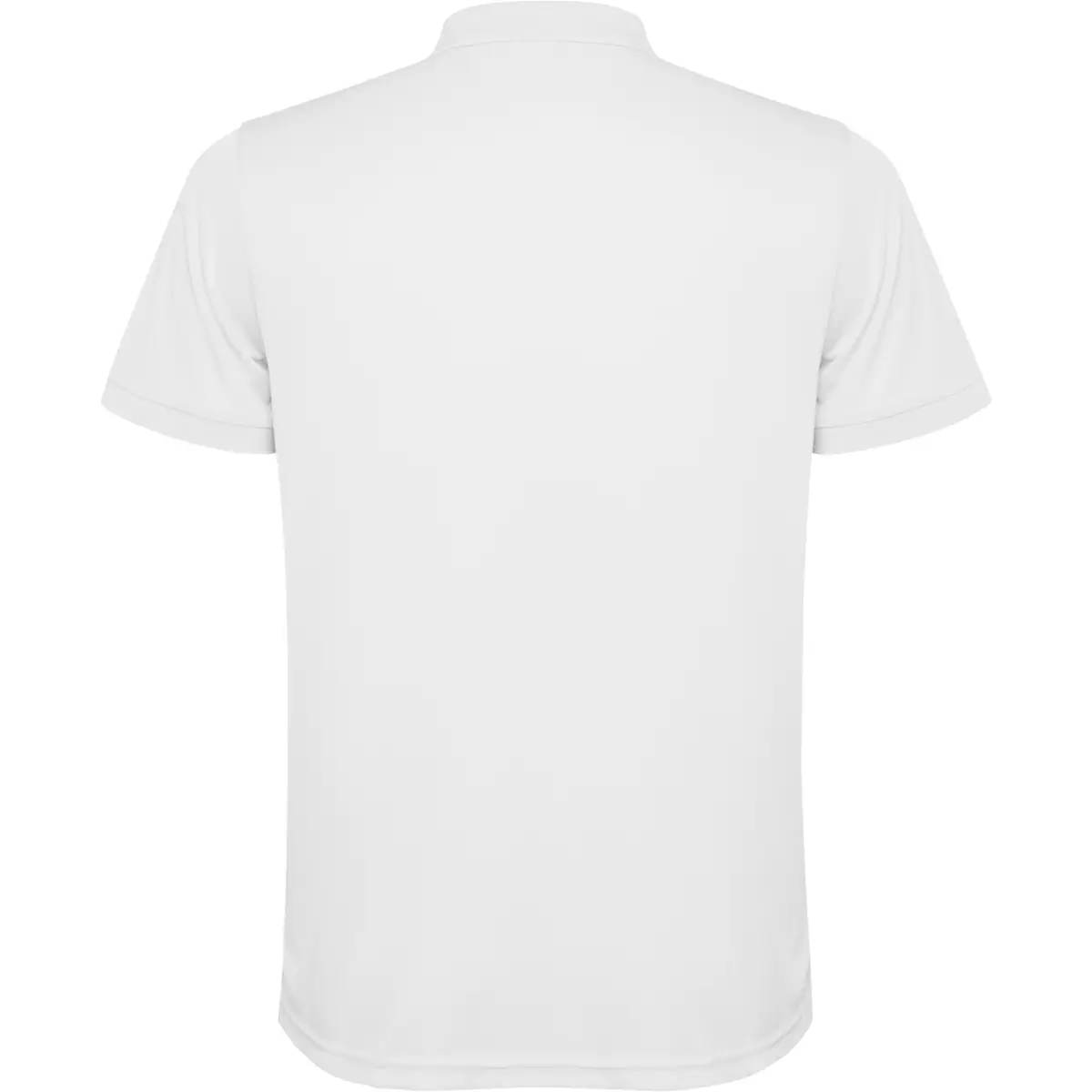 Polo técnico reciclado hombre Roly TORMO 6 Polo Roly TORMO en blanco, vista trasera