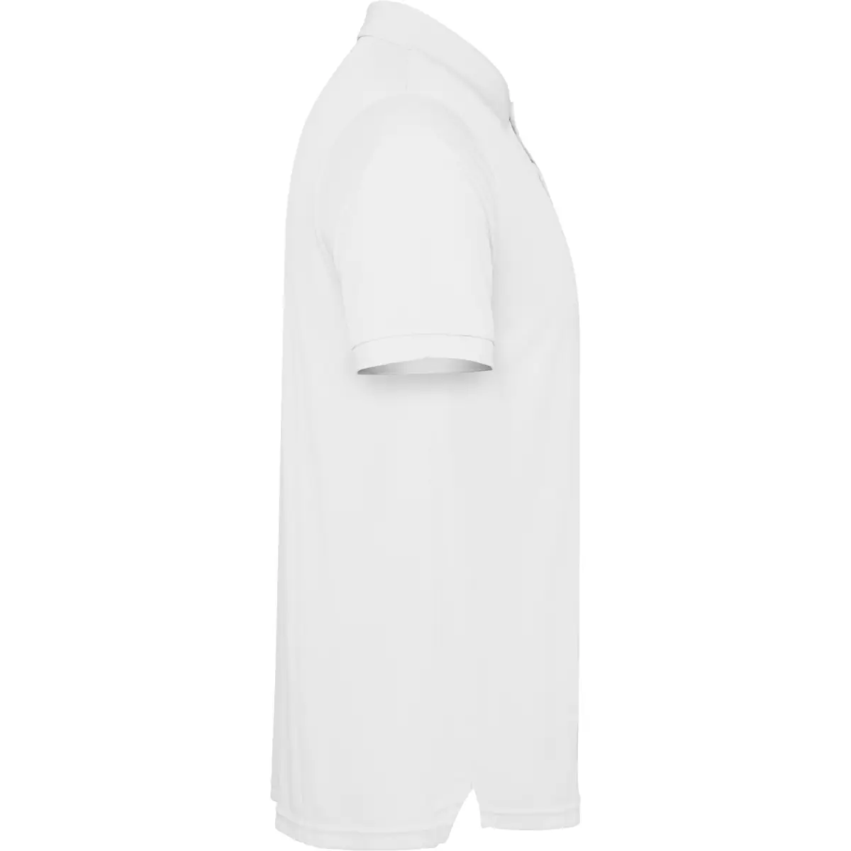 Polo técnico reciclado hombre Roly TORMO 5 Polo Roly TORMO en blanco, vista lateral opuesta