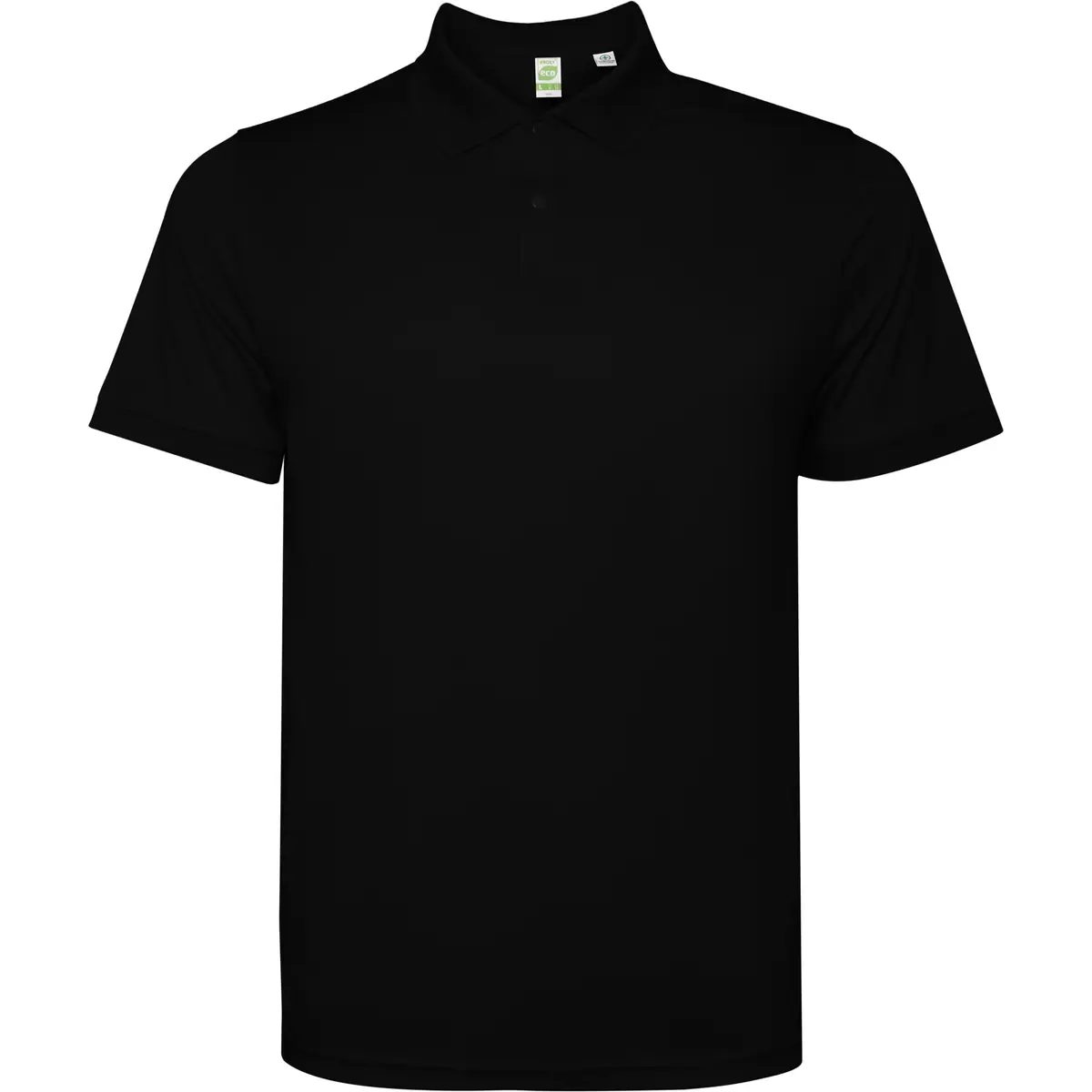 Polo técnico reciclado hombre Roly TORMO 9 Polo Roly TORMO en negro, vista frontal