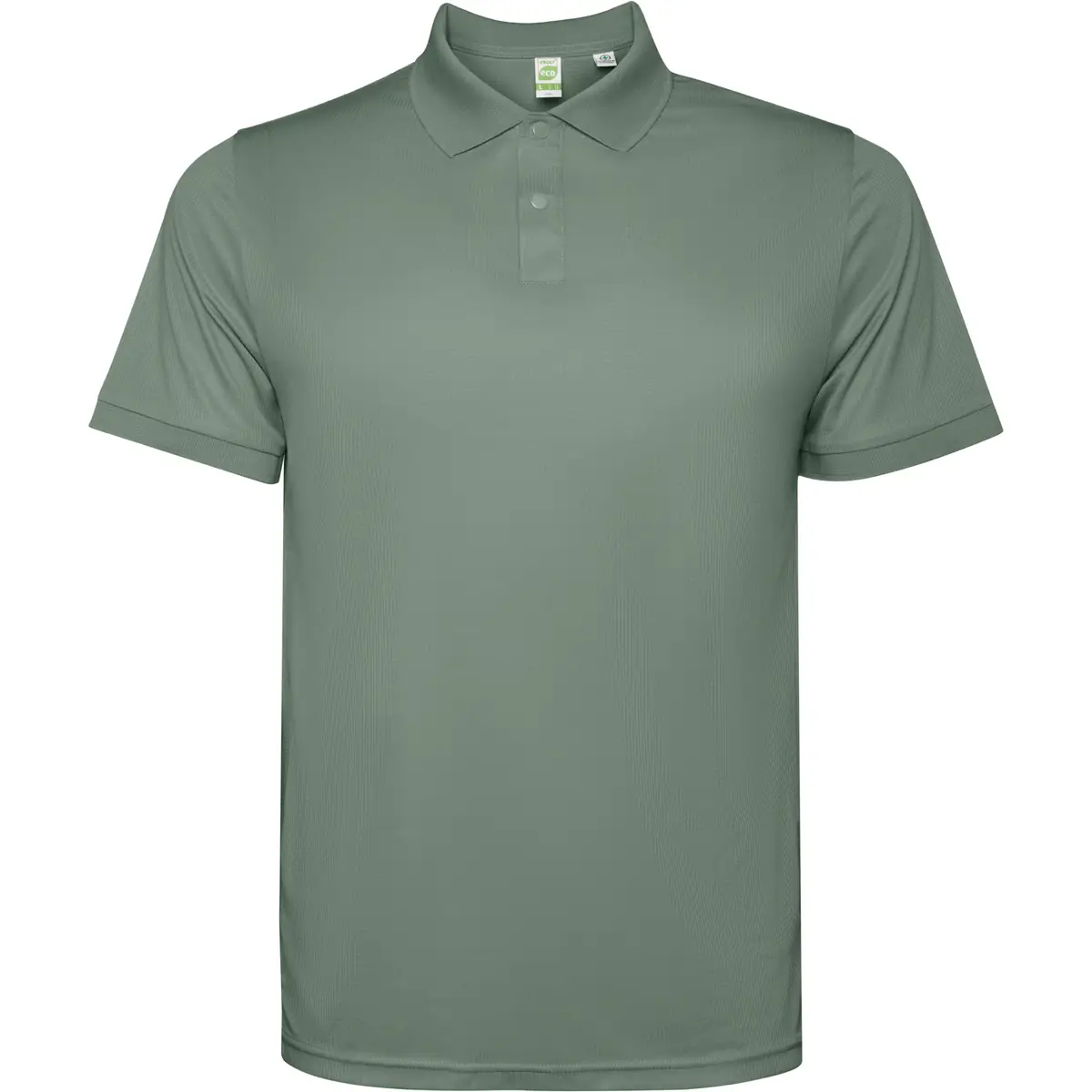 Polo técnico reciclado hombre Roly TORMO 17 Polo Roly TORMO en verde laurel, vista frontal
