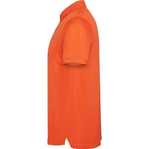 Polo Roly TORMO en naranja fuego, vista lateral