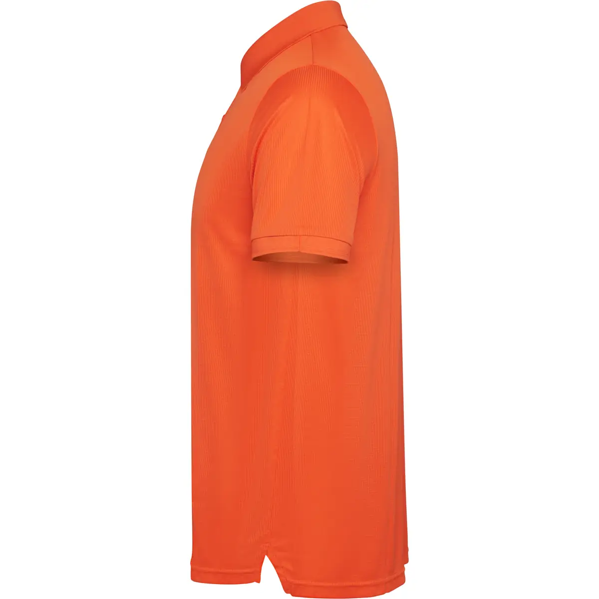 Polo técnico reciclado hombre Roly TORMO 22 Polo Roly TORMO en naranja fuego, vista lateral
