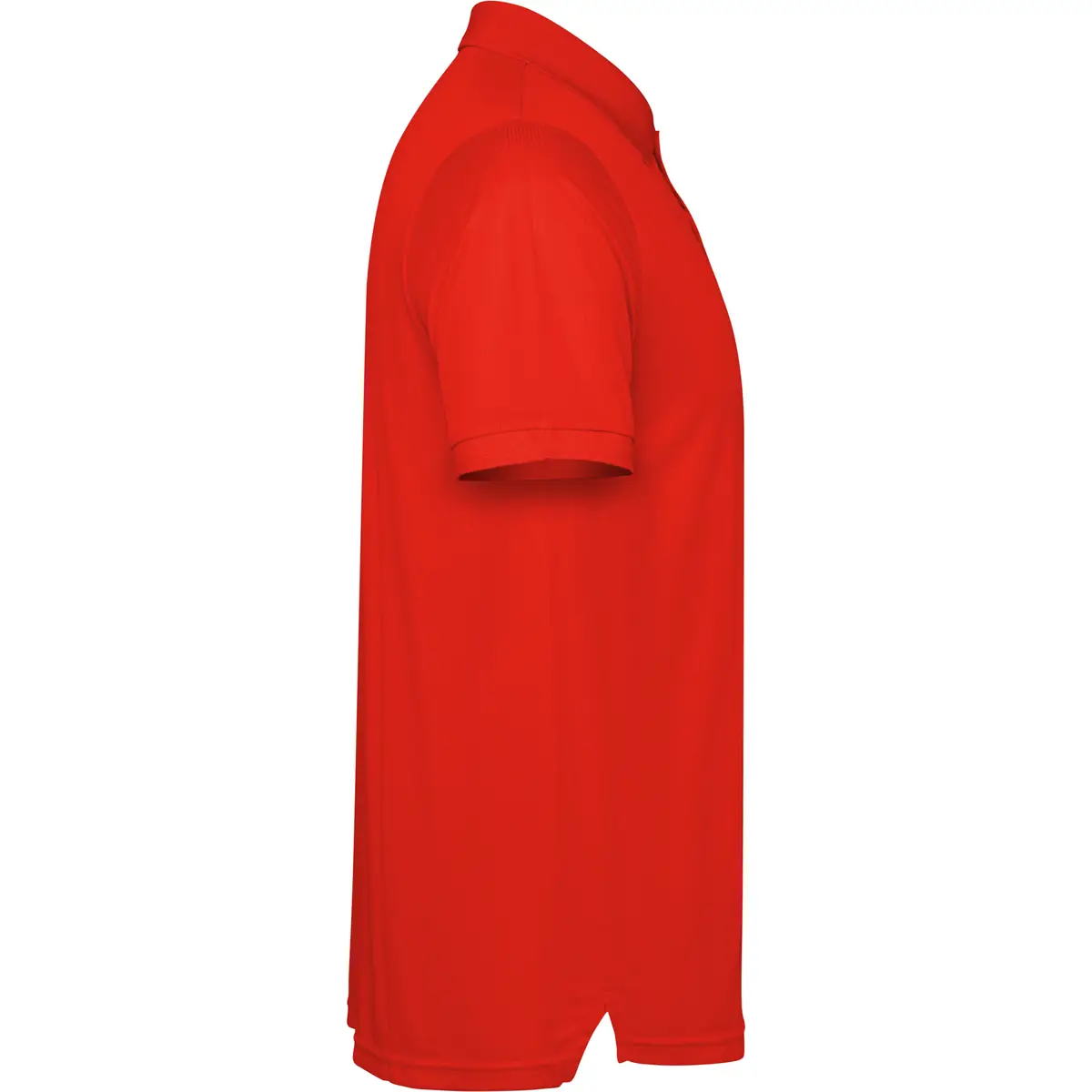 Polo técnico reciclado hombre Roly TORMO 35 Polo Roly TORMO en rojo, vista lateral opuesta
