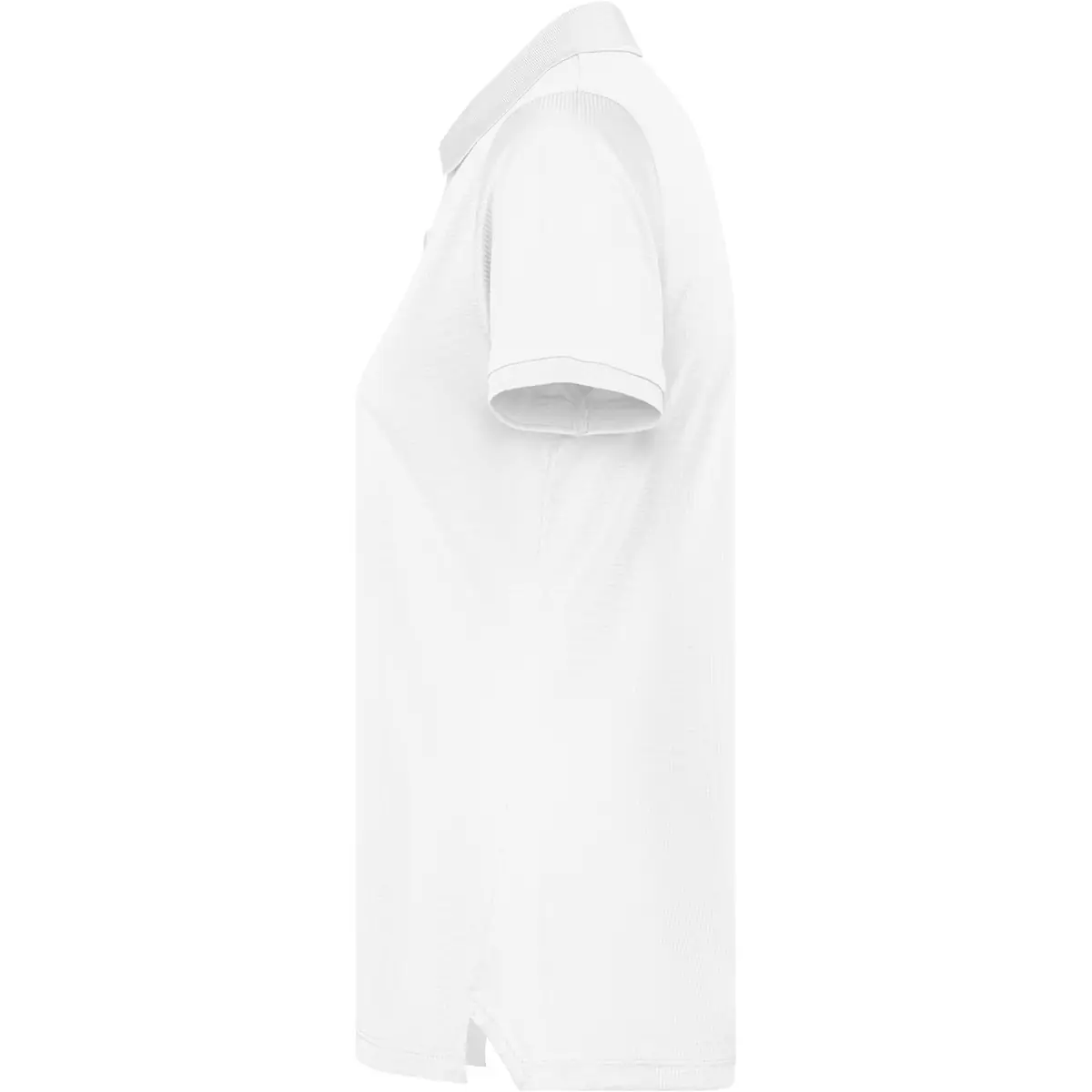 Polo técnico reciclado mujer Roly TORMO WOMAN 4 Polo Roly TORMO WOMAN en blanco, vista lateral