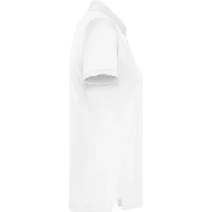 Polo Roly TORMO WOMAN en blanco, vista lateral opuesta