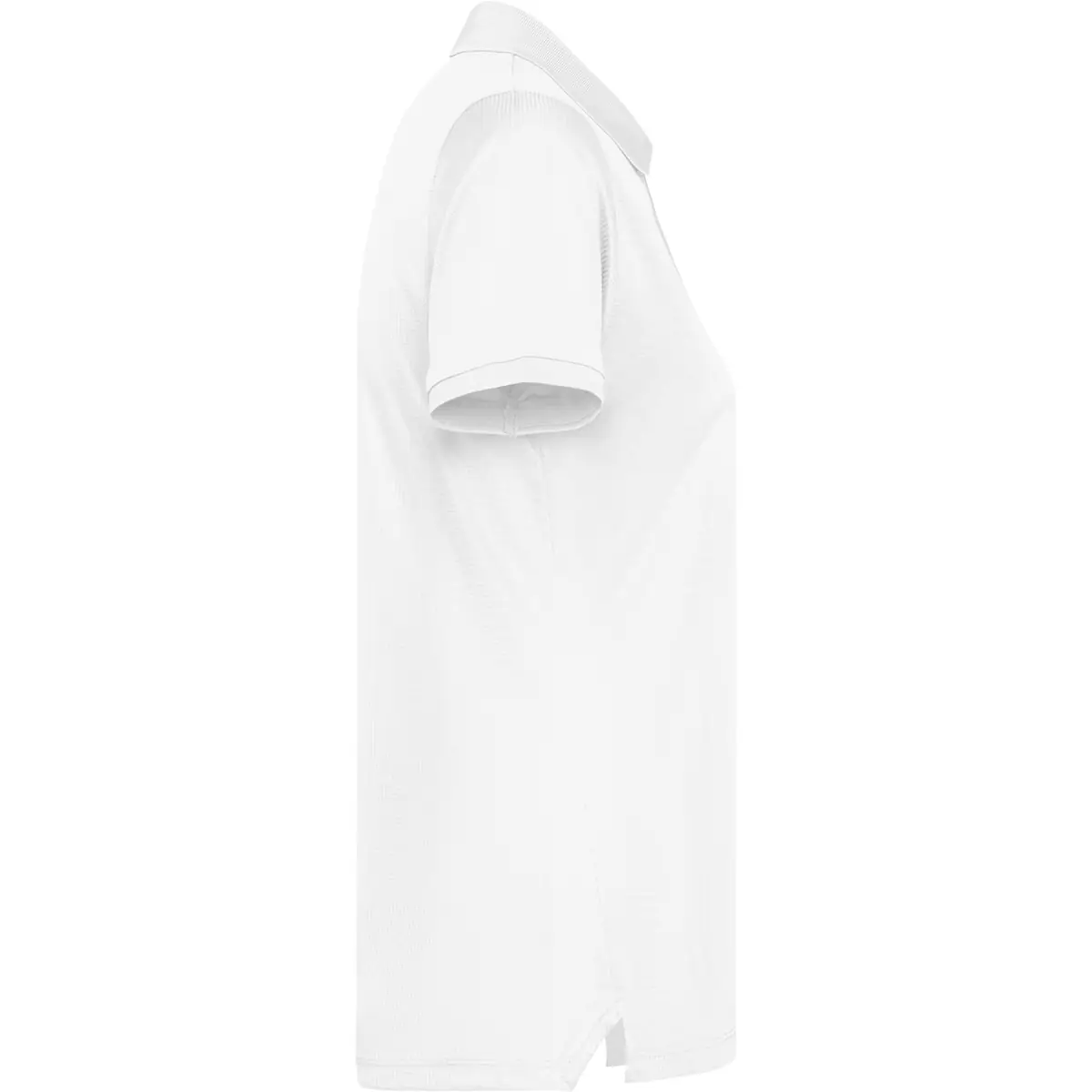 Polo técnico reciclado mujer Roly TORMO WOMAN 5 Polo Roly TORMO WOMAN en blanco, vista lateral opuesta