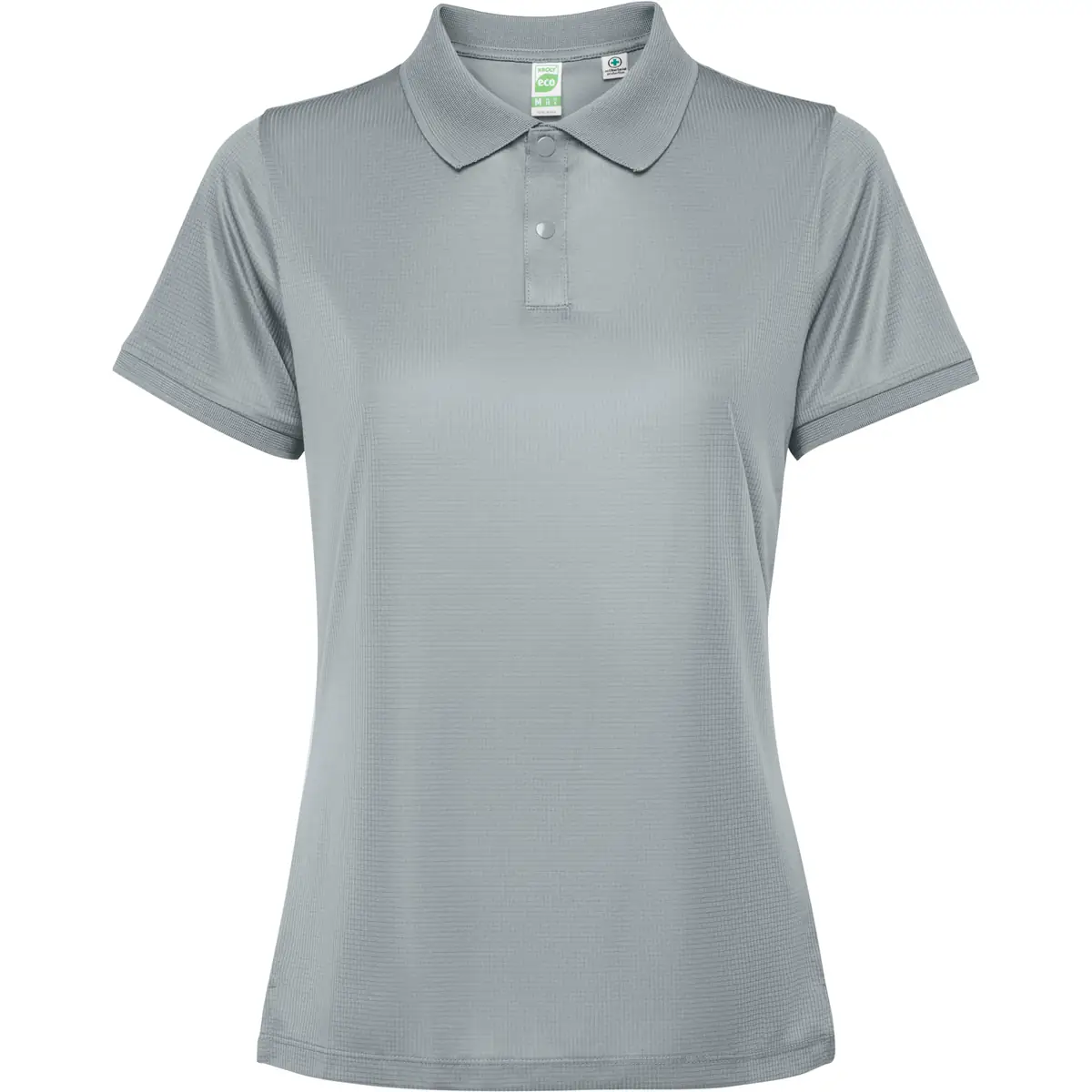 Polo técnico reciclado mujer Roly TORMO WOMAN 25 Polo Roly TORMO WOMAN en gris, vista frontal