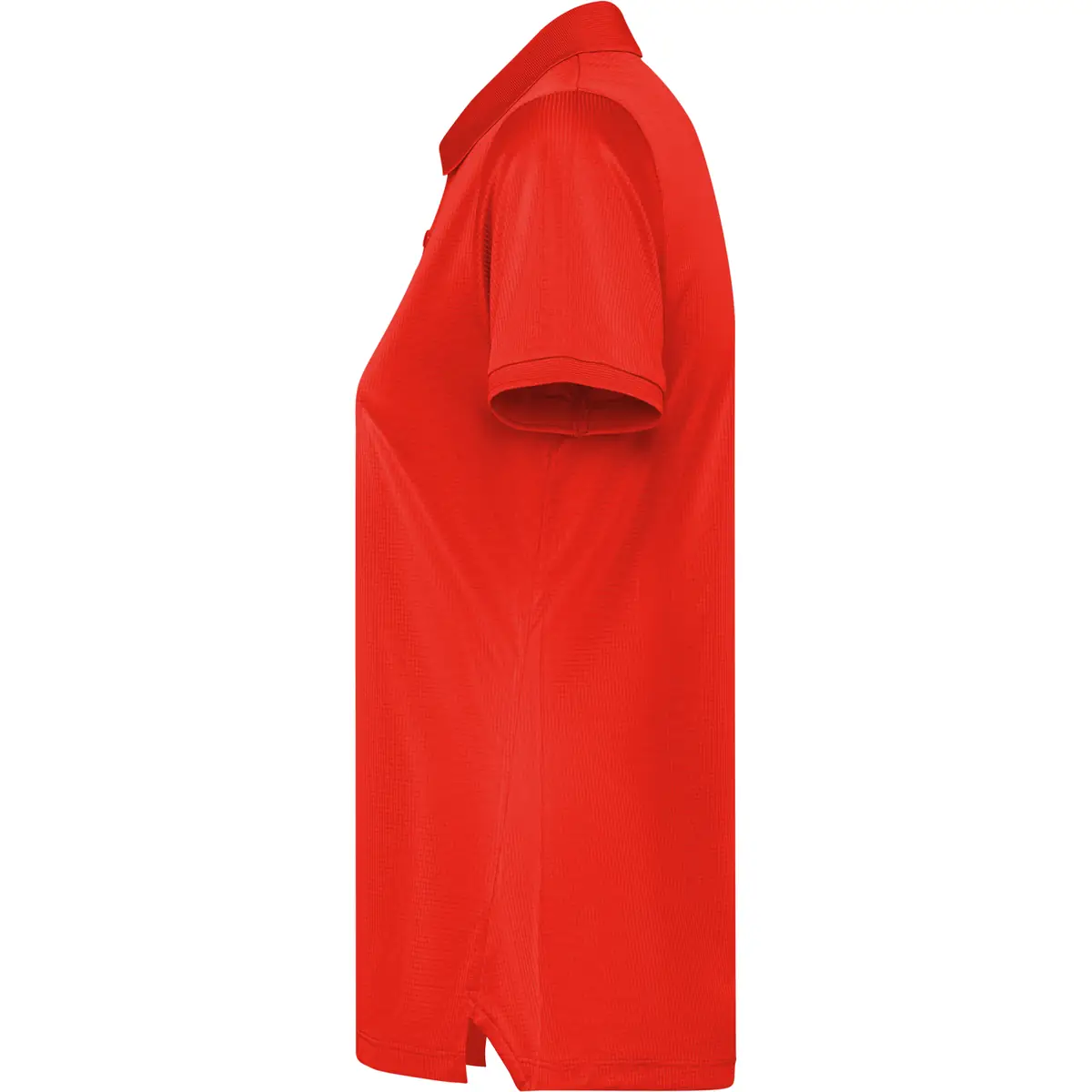 Polo técnico reciclado mujer Roly TORMO WOMAN 34 Polo Roly TORMO WOMAN en rojo, vista lateral