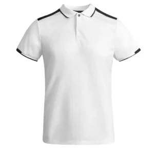 Polo Roly TAMIL en blanco y negro, vista frontal