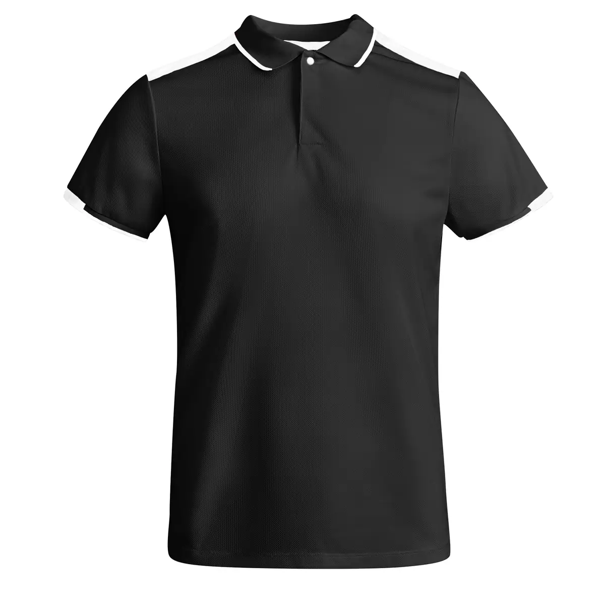Polo técnico bicolor Roly TAMIL 7 Polo Roly TAMIL en negro y blanco, vista frontal