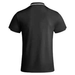 Polo Roly TAMIL en negro y blanco, vista trasera