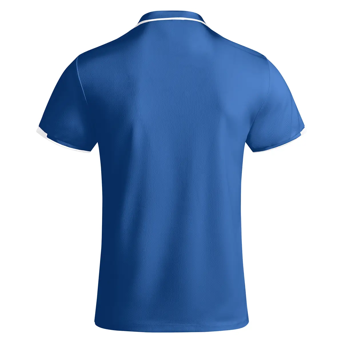 Polo técnico bicolor Roly TAMIL 14 Polo Roly TAMIL en azul royal y blanco, vista trasera