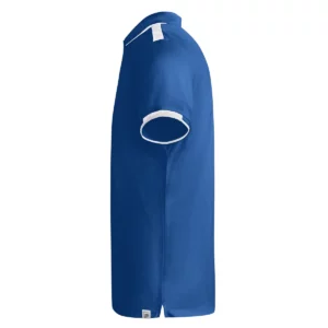 Polo Roly TAMIL en azul royal y blanco, vista lateral