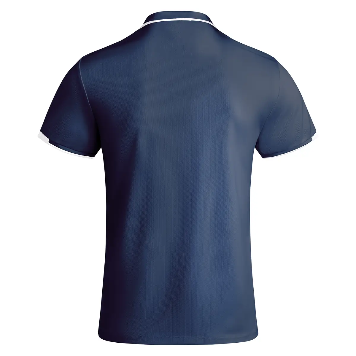 Polo técnico bicolor Roly TAMIL 18 Polo Roly TAMIL en azul marino y blanco, vista trasera