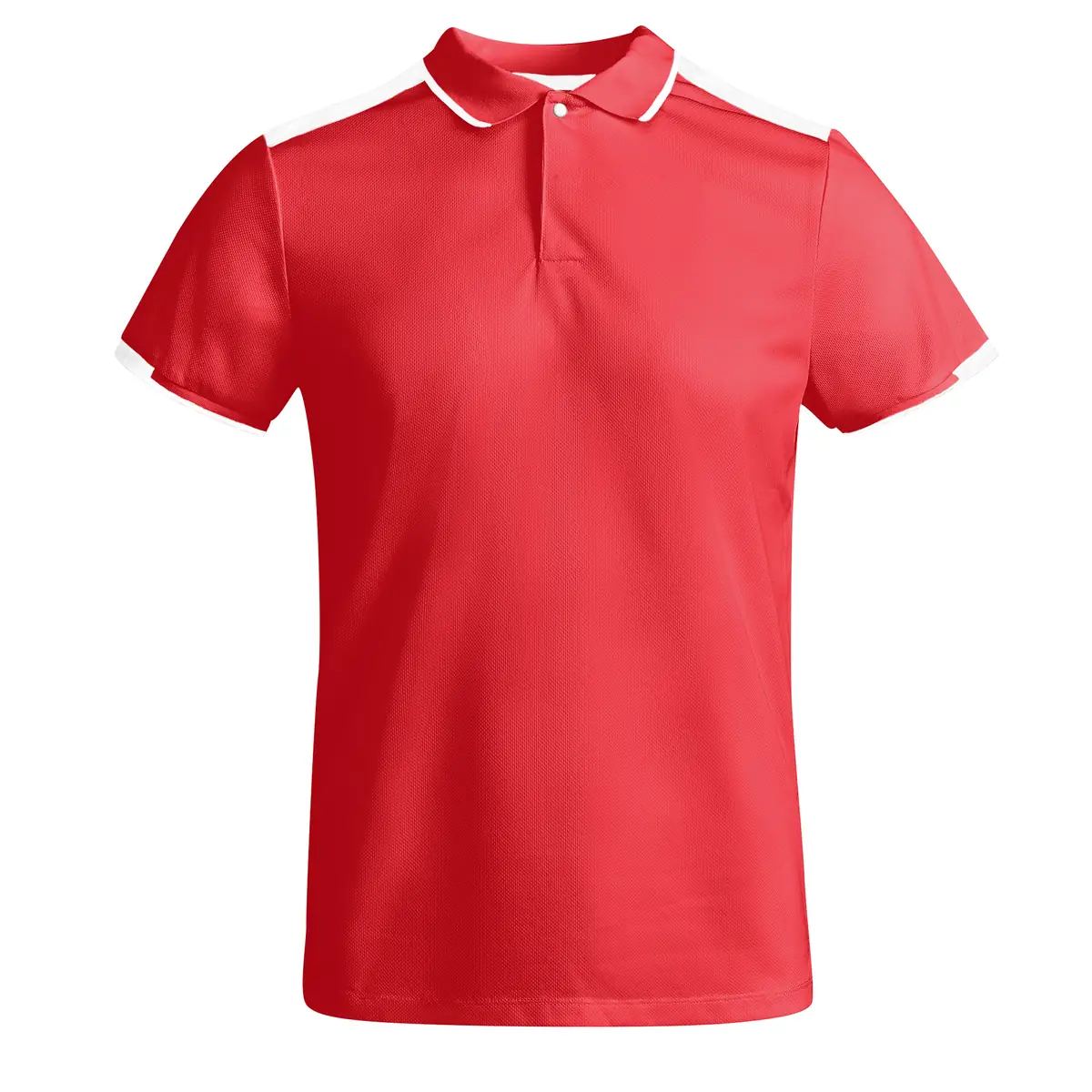Polo técnico bicolor Roly TAMIL 19 Polo Roly TAMIL en rojo y blanco, vista frontal