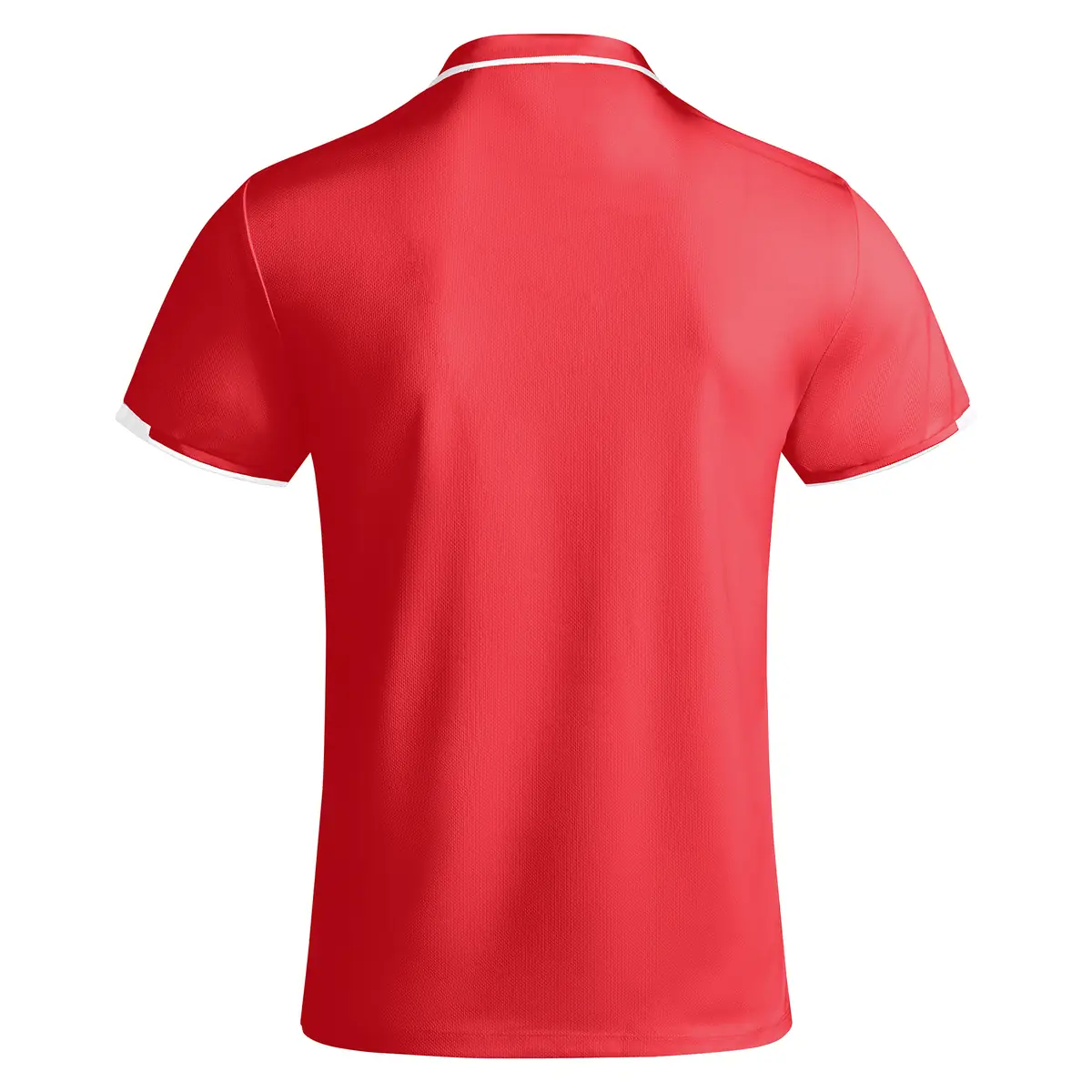 Polo técnico bicolor Roly TAMIL 22 Polo Roly TAMIL en rojo y blanco, vista trasera