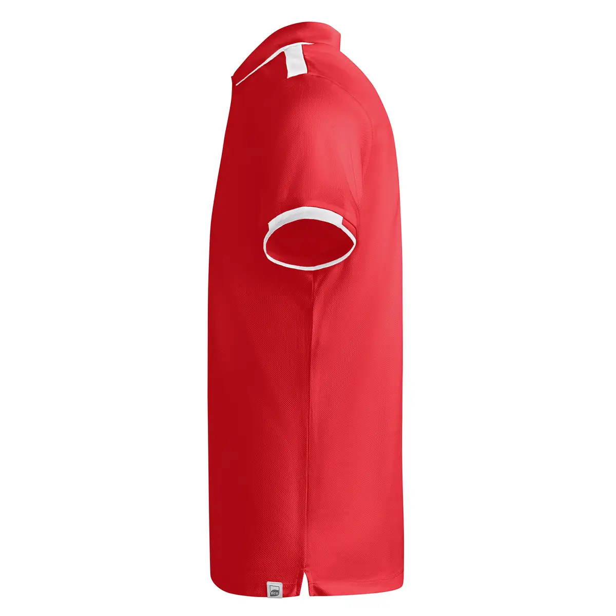 Polo técnico bicolor Roly TAMIL 20 Polo Roly TAMIL en rojo y blanco, vista lateral