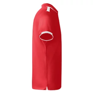 Polo Roly TAMIL en rojo y blanco, vista lateral opuesta