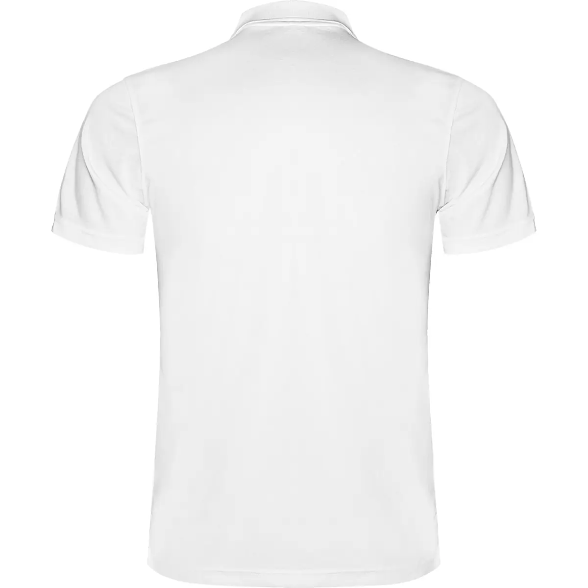 Polo técnico transpirable Roly MONZHA 6 Polo Roly MONZHA en blanco, vista trasera