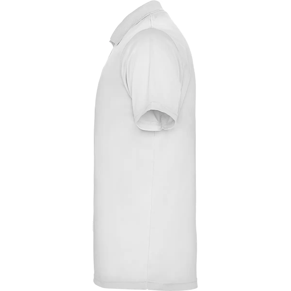 Polo técnico transpirable Roly MONZHA 4 Polo Roly MONZHA en blanco, vista lateral