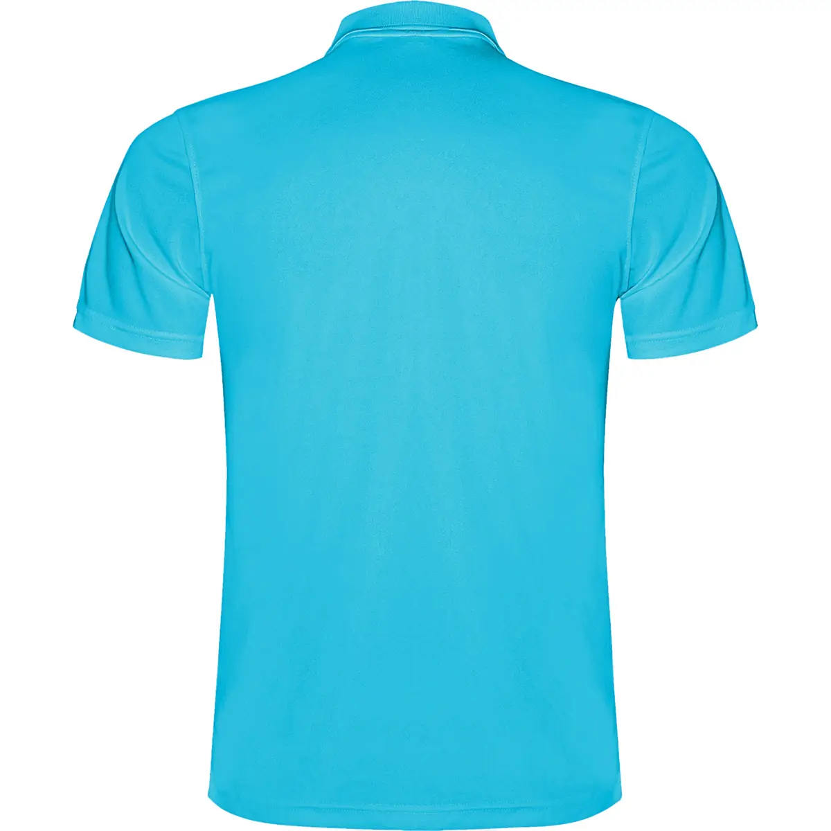 Polo técnico transpirable Roly MONZHA 25 Polo Roly MONZHA en turquesa, vista trasera