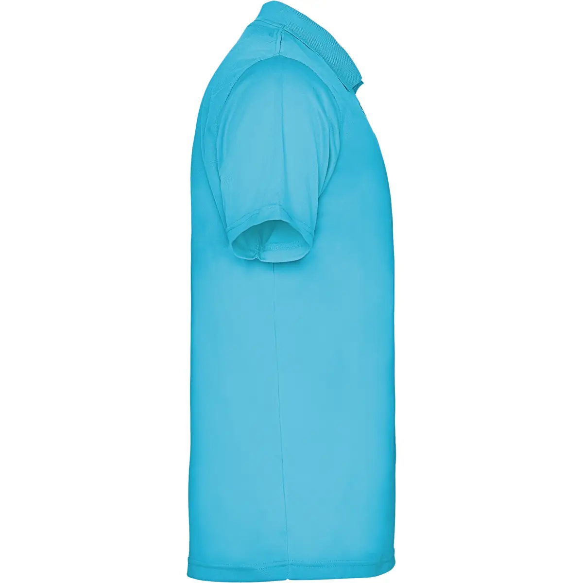 Polo técnico transpirable Roly MONZHA 24 Polo Roly MONZHA en turquesa, vista lateral opuesta